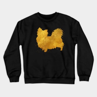 Chihuahua long hair golden art Crewneck Sweatshirt